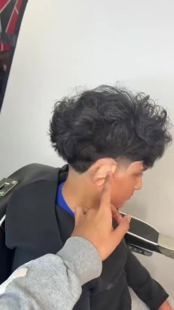 Curly hair transformation